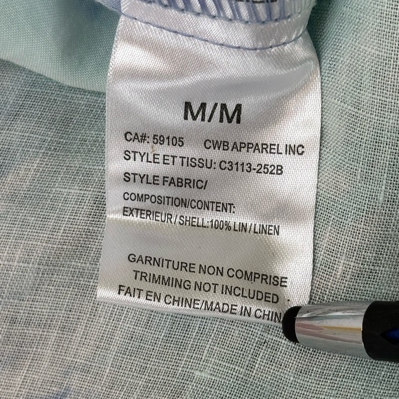 Charlie B Linen Ruffle Hi Low Hem Dress M Tie Dyed Pastel Pink Blue Slee… - Picture 8 of 12